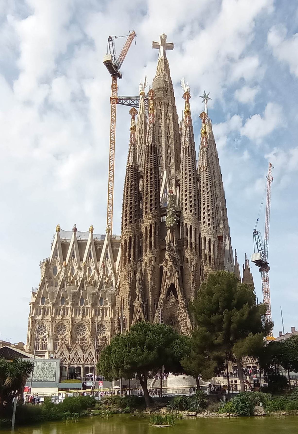 Barcelona Sagrada Familia and coastline